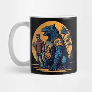 Retro Godzilla Mug